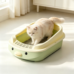 Cute Duck Semi-Open Cat Litter Box