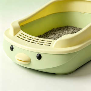 Cute Duck Semi-Open Cat Litter Box